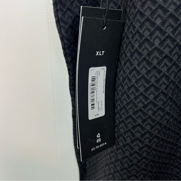 NWT Shaquille O'Neal Polo Shirt Grey Black Knit Cotton Men's XL Tall XLG XLT - Picture 4 of 5